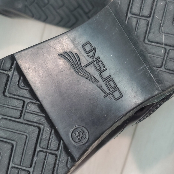 Dansko Women XP 2.0 Pewter Marbled Patent Leather Comfort Clogs Shoes sz 5 - Picture 11 of 14